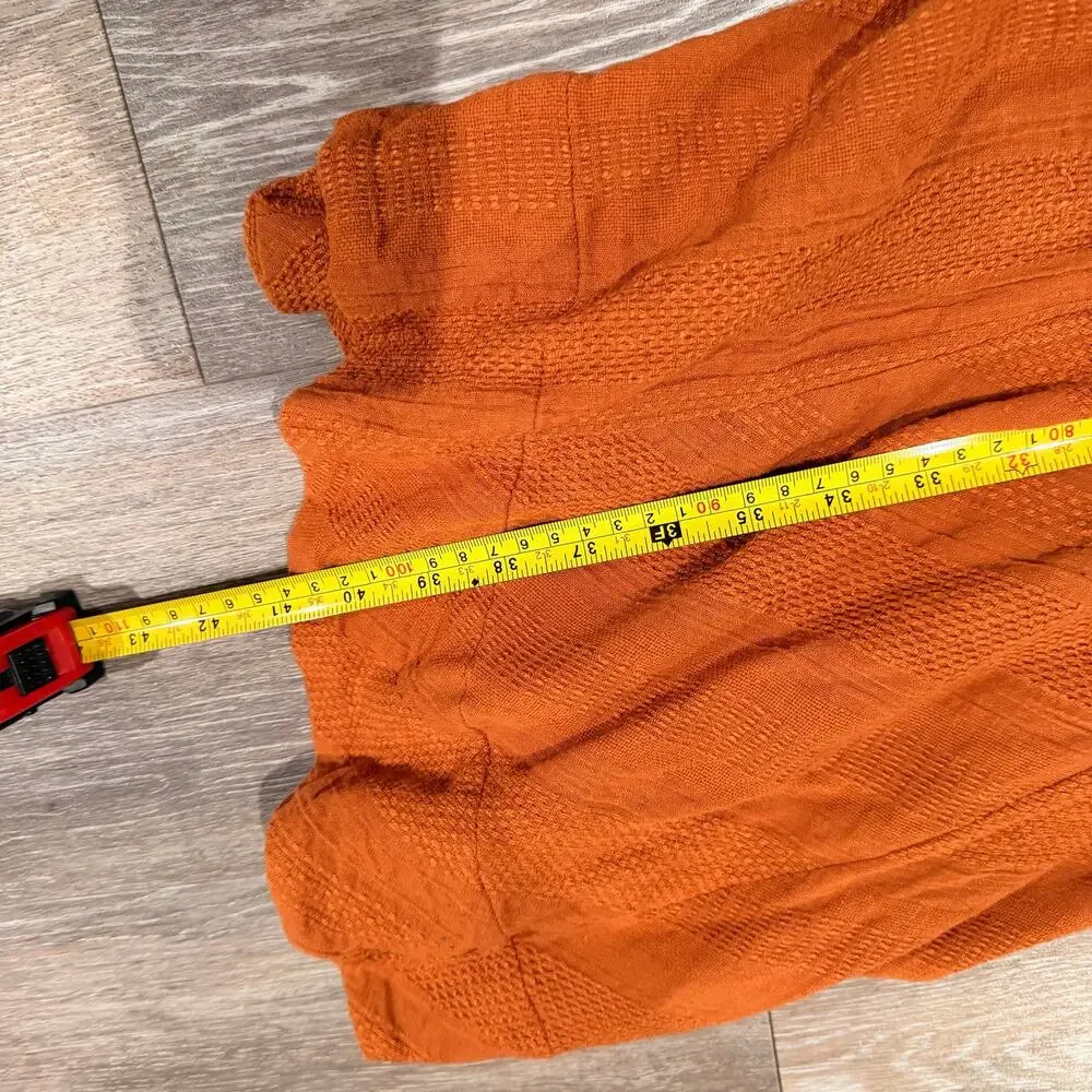 Free People Texture Strapless Orange Rust High Low Top Size XS - Picture 6 of 7